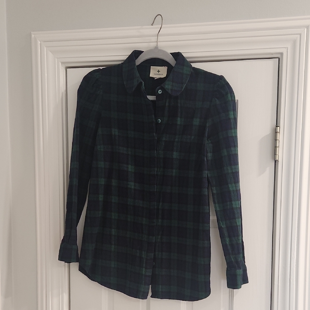 Tuckernuck Green and Black Plaid Shirt
